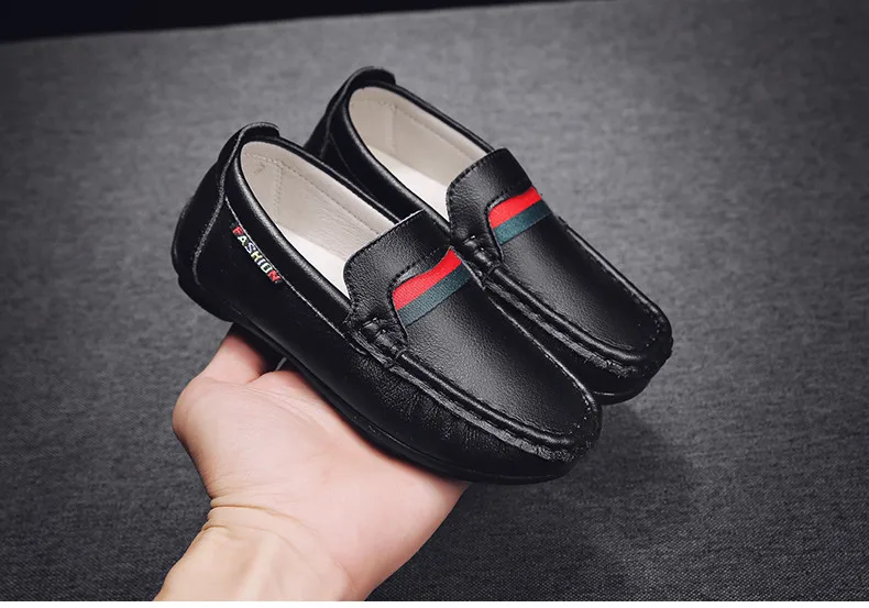 2019 New Autumn Genuine Leather children's Shoes for Boys Mocassins Fashion Kids Shoes For Girls Boys Casual Flat Slip On Loafers (9)