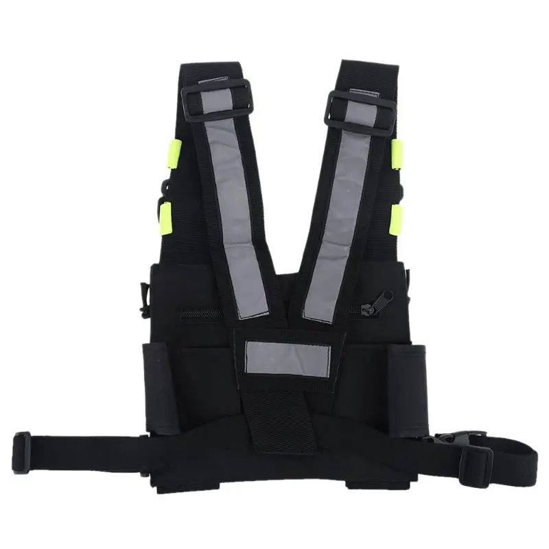 

Universal Chest Front Dual Pocket Pack Pouch Holster Vest Rig Carry Case Bag for Baofeng 2 Way Radio Walkie Talkie