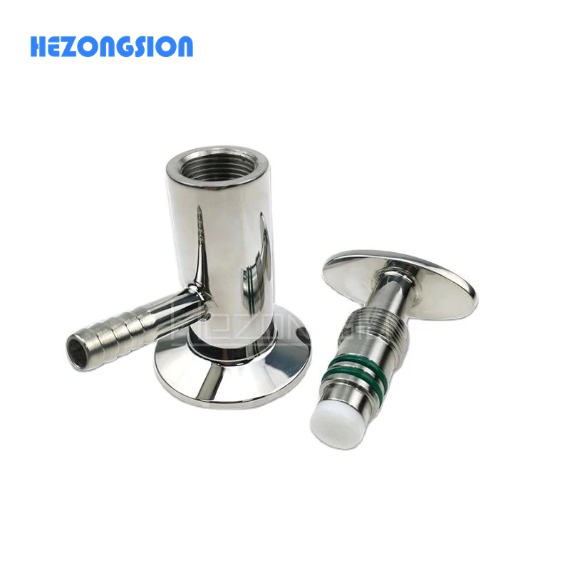 Sanitary 1.5&quot Tri Clamp Sampling Valve Fit 10.35mm Hose Barb Stainless Steel SS304/316L PTFE Seal Sample | Обустройство дома