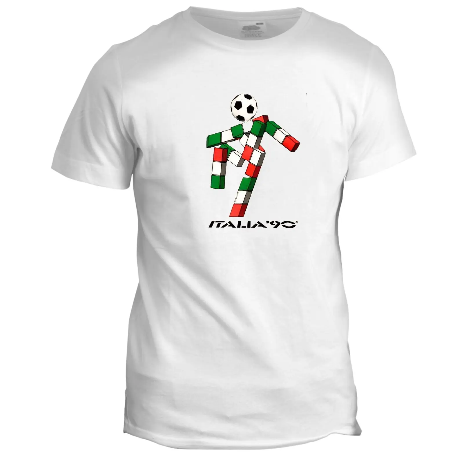 Italia 90 футбол Слово Кубок талисман Италия Tumblr Футбол Мужская Ретро 2 футболка 2020