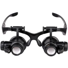 10X 15X 25X Лупа в ручном режиме Лупа объектив светодиодный Очки головной Ремонт лупа