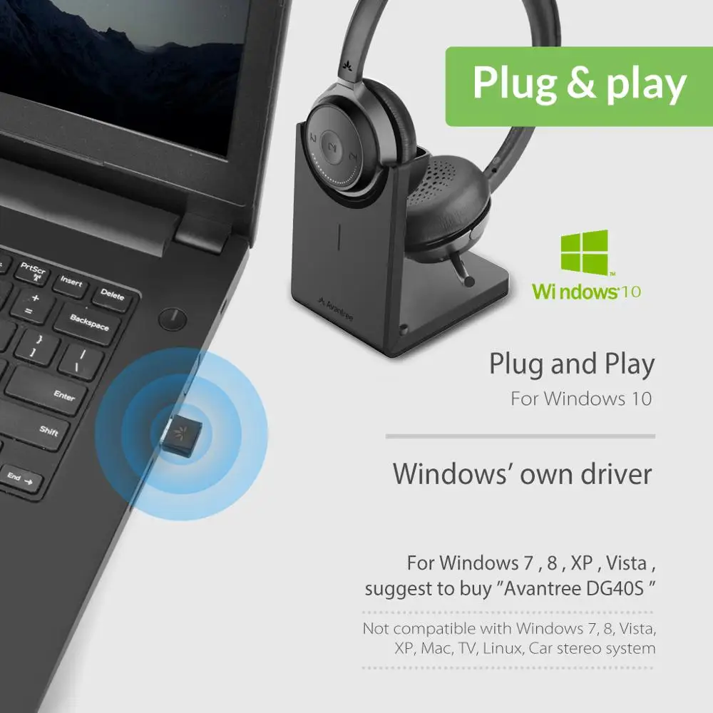 Transmissor de Áudio Externo para Música Filmes em pc Avantree Adaptador Bluetooth Usb Chamadas Jogos Dg80 5.0 - Image 3
