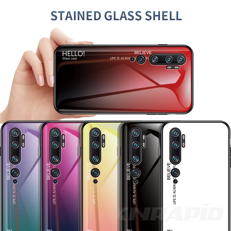 Для Xiaomi mi 9 Pro 5G CC9 Pro mi Note 10 Pro Чехол из закаленного стекла с градиентом чехол для Xiao mi Red mi Note 8T чехол
