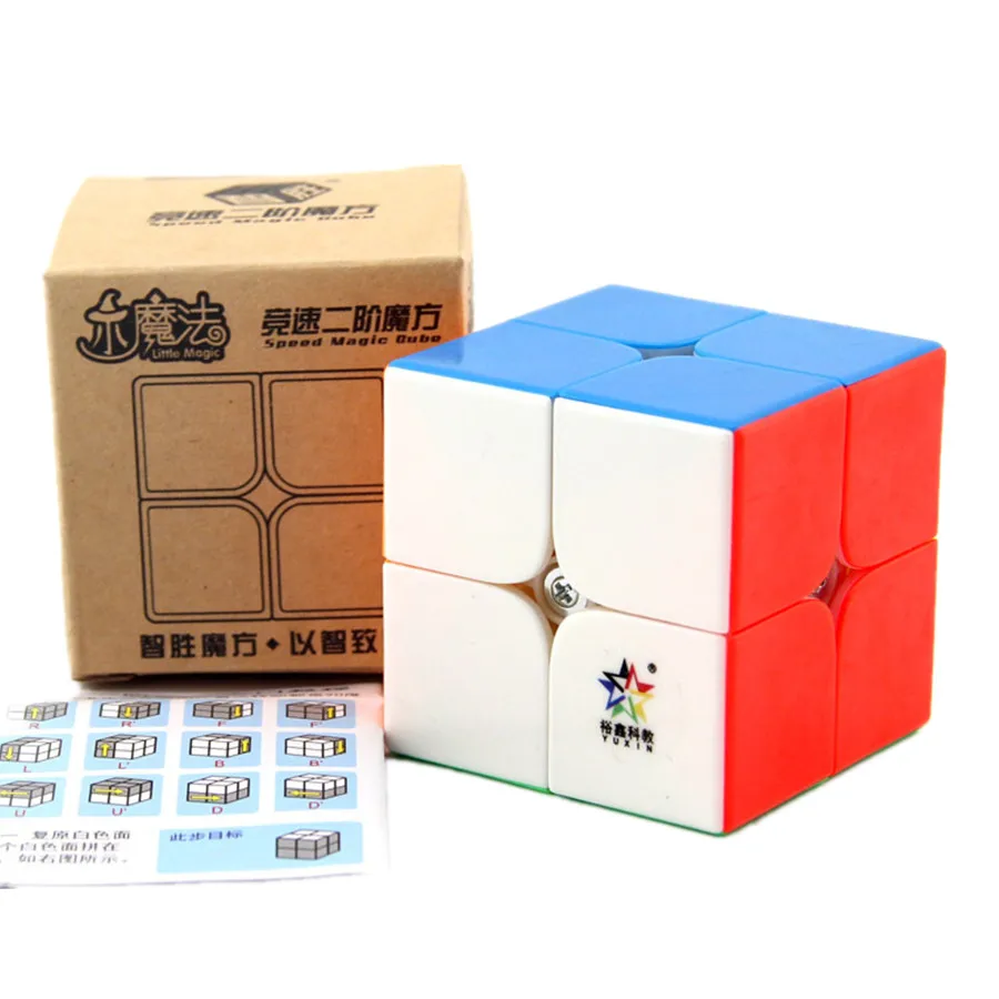 Yuxin маленький волшебный куб 2x2 карманный мини 2x2x2 Cubo Magico 2 слоя скоростной
