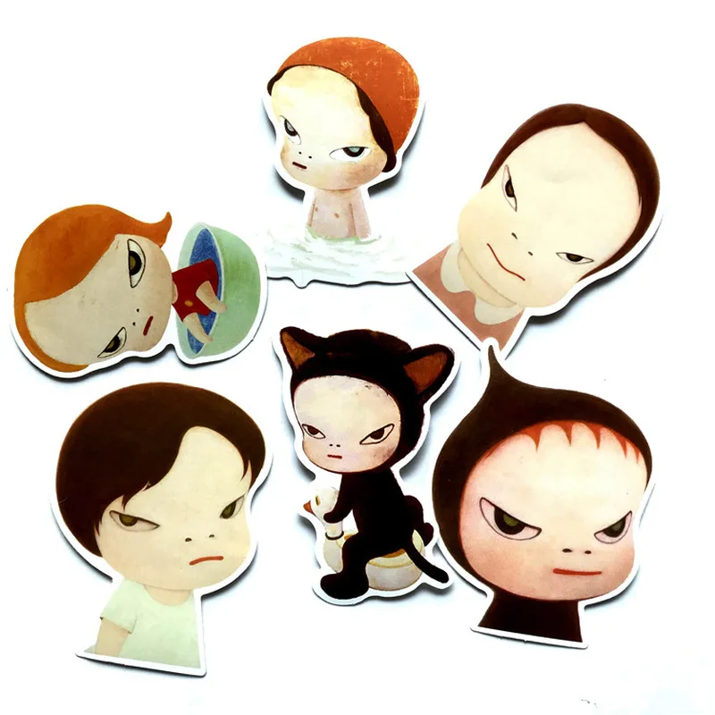 Nara Yoshitomo Stickers For Suitcase Skateboard Laptop Luggage Fridge Phone Car Styling DIY Decal Sticker 13Pcs