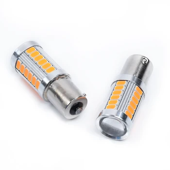 

Car Tail Turn Brake Reverse Signal Bulb Parts Set 1156PY BAU15S PY21W LED 33SMD