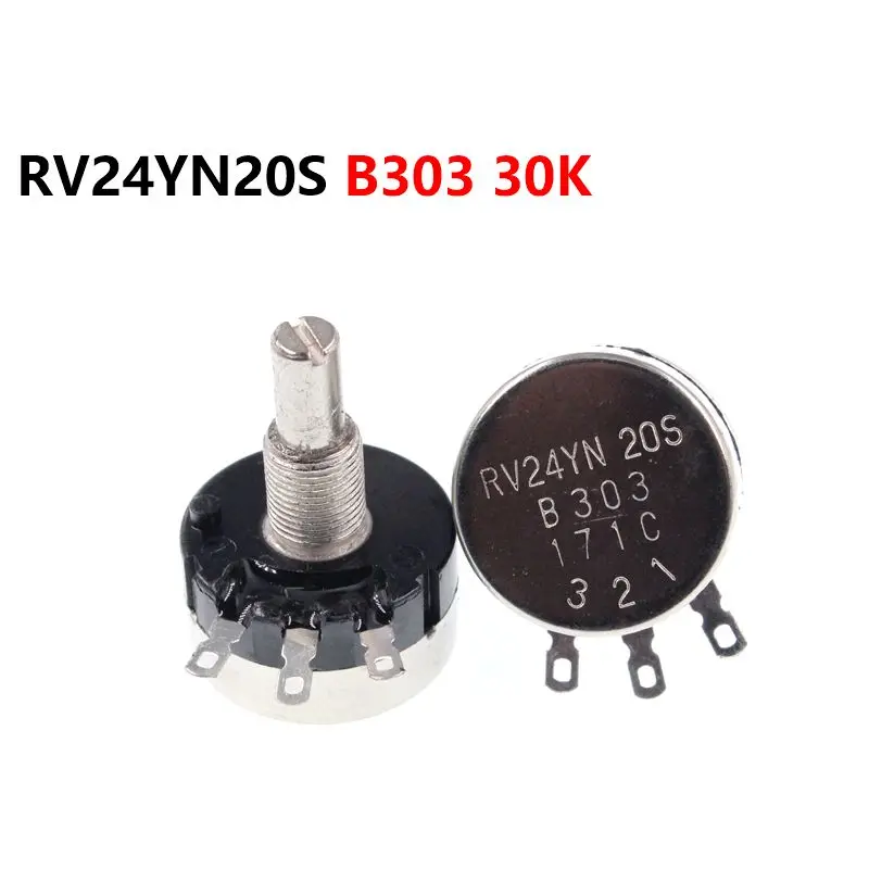 

Single Turn Carbon Film Potentiometer RV24YN20S B303 30K Adjustable Resistor