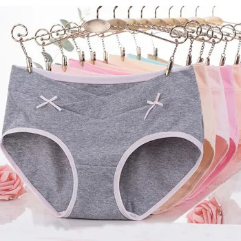 

HOT Pregnant Women Maternity Low Waist Briefs Panties Plus Size Female Solid Comfort Seamless Widen Waist Hip Underwear M-XXL
