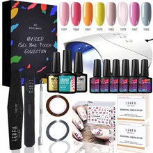 Modelones 18 шт./партия 36 Вт УФ лампа лечение Led Гель-лак для ногтей набор инструментов длительная основа верхнее покрытие эмаль для ногтей салон Led Гель-лак