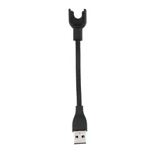 High Quality Portable TPU Smart Bracelet USB Charger Cable Black wearable devices 13cm 5V For xiaomi mi band 2 /mi band 2