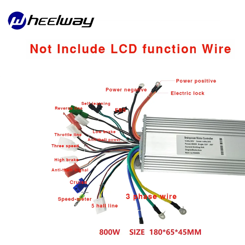 36 V/48 V 800W 1000W MOFSET бесщеточный контроллер BLDC контроллер электронной велосипед Скутер регулятор вентильного двигателя - Цвет: 800W without LCD