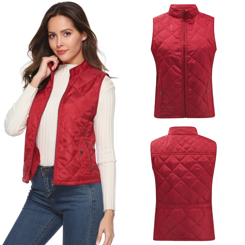 Vest Women Fashion Sleeveless Autumn and Winter Jacke Thick Female Slim Warm Waistcoat Parka Vest Coat Jacket chamarras de mujer