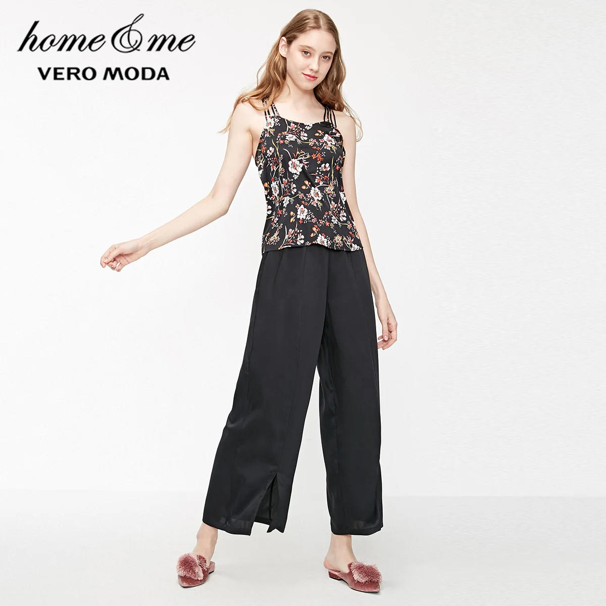 Vero Moda Новая женская многослойная Домашняя одежда с цветочным принтом Топ-майка | 31916Y505