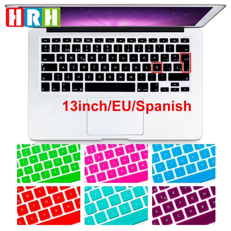 Silicone Waterproof Silicone Keyboard Covers Skins Protector for MacBook Air Pro 13 15 17 for Mac Book Spanish EU Version,Aqua Blue Silicone Waterproof Silicone Keyboard Covers Skins Protector for MacBook Air Pro 13 15 17 for Mac Book Spanish EU Version,Aqua Blue
