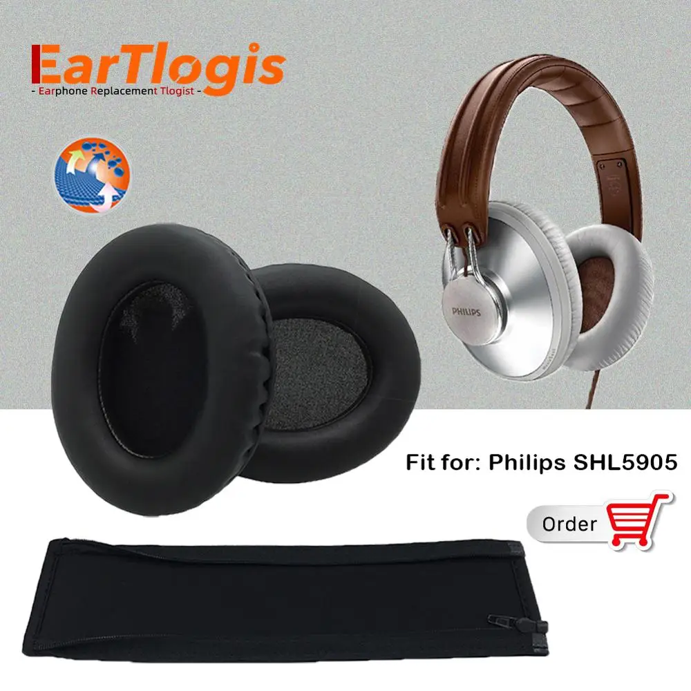 EarTlogis запасные части для Philips SHL5905 наушники вкладыши бампер накладка на подушка