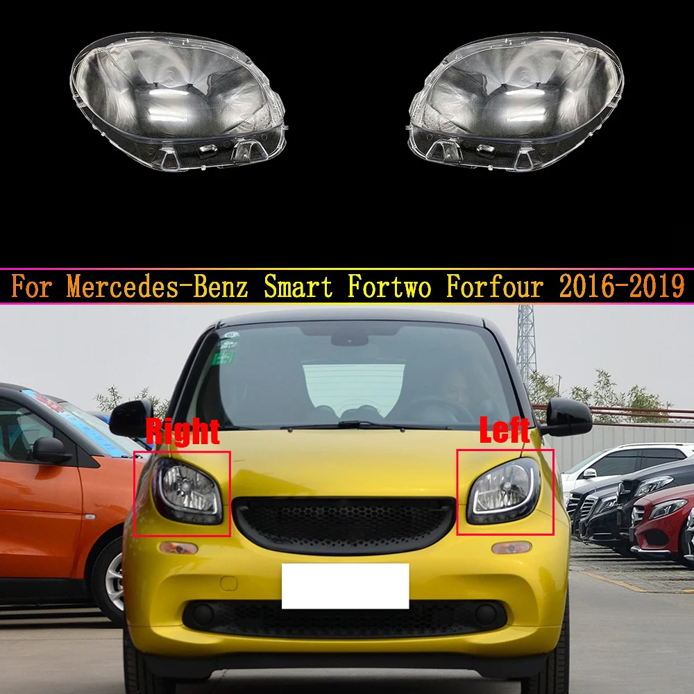新品 送料無料 オートライトキャップメルセデス ベンツスマートフォーフォーフォーツー16 19車のヘッドライトカバーlampcoverランプシェードランプガラスレンズケース 大特価 展示品 Www Opshub Com