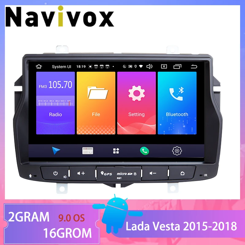 

Navivox Android 9.0 CAR GPS RADIO For Lada Vesta 2015-2018 STEREO NAVIGATION multimedia tape recorder pc No dvd player
