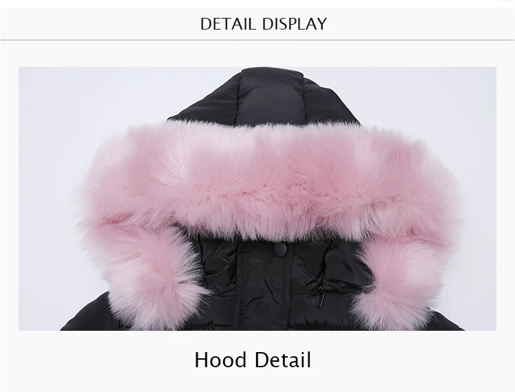 Детская одежда, зимняя модная куртка с капюшоном и принтом для девочек, теплый пуховик, длинное пальто для девочек, Женская ветровка на молнии