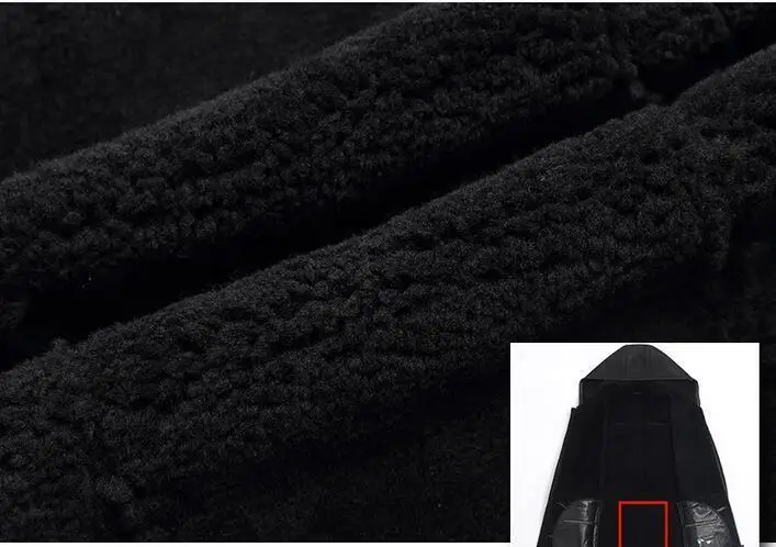 Мужская кожаная куртка с капюшоном черная Толстая из натуральной овечьей кожи