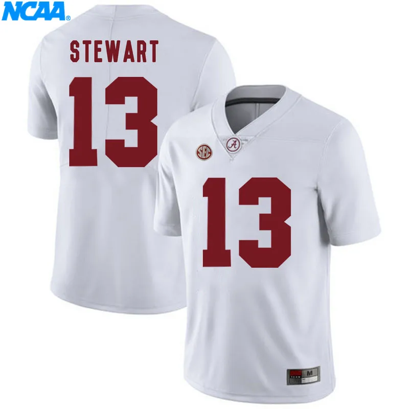 Новое поступление, высокое качество, Alabama ArDarius Stewart#13, A'Shawn Robinson#86, футболка, спортивные майки, S-XXXL - Цвет: 1