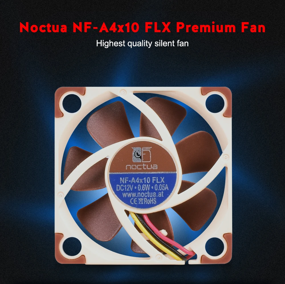 Высокое качество Noctua NF-A4x10 FLX тихий вентилятор охлаждения 40X40X10 мм 4500 или 3700 об/мин 4010 для Ender-3 Ender-3Pro