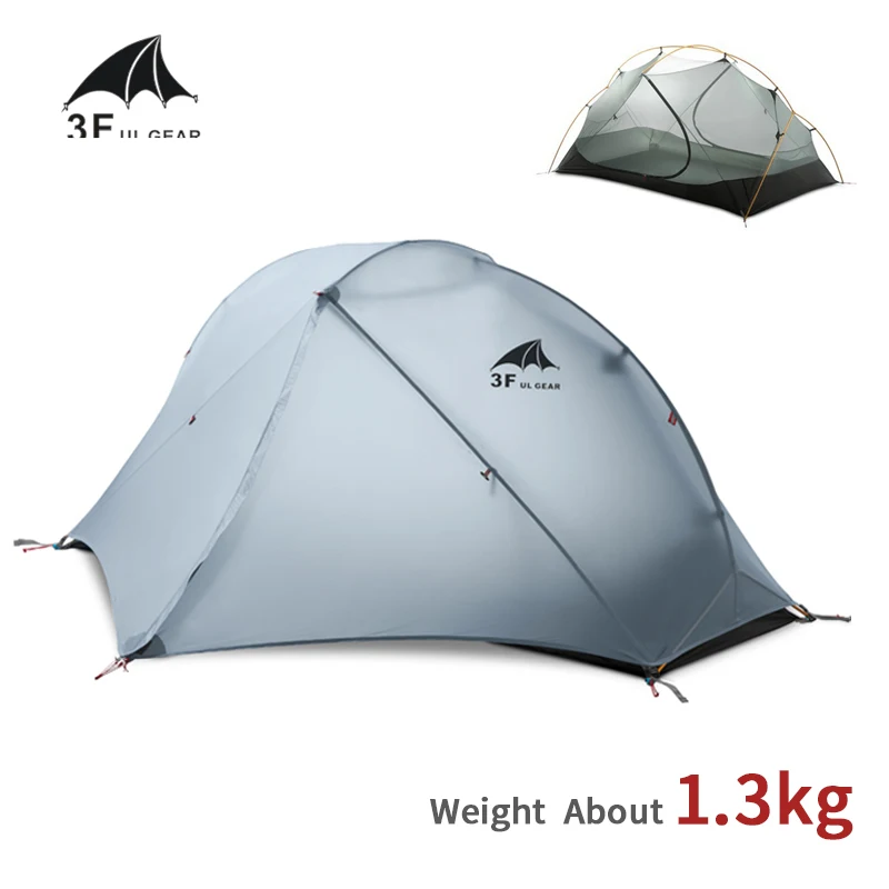 

3F UL GEAR Camping Tent 15D Silicone Ultralight Double Layer Tent 3-4 Season Hiking Travel Tent With Free Mat Waterproof PU5000+