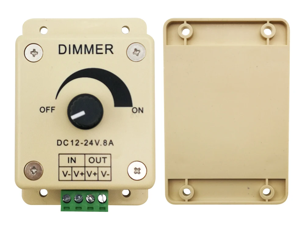 Controlador para Luzes Zhmzh Dimmer Dedicado 12v 24v 8a Única Cor Controlador 96w Ajustável Brilho Leds Led dc 3 8a única cor led controlador 96w ajustável