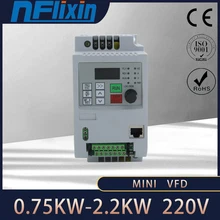 

Frequency Converter Adjustable Speed VFD Inverter 0.75KW/1.5KW/2.2KW 9600D 3P 220V Output for Motor Low Frequency inverter NEW