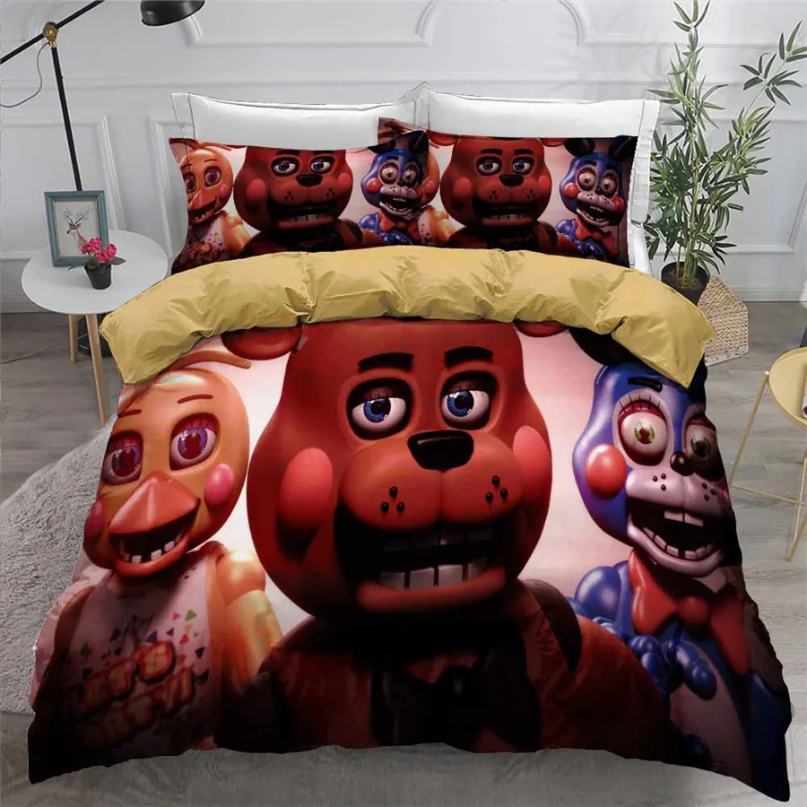 HELENGILI 3D комплект постельного белья Five Nights at Freddy's с принтом пододеяльник набор постельного белья с наволочкой набор домашнего текстиля# WYHG33