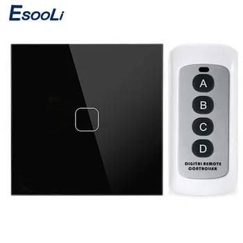

Esooli Touch Switch 1 Gang 1 Way ,Smart Home Wall Switch, Touch Light Switch,Wireless Remote Control smart light switch 220V
