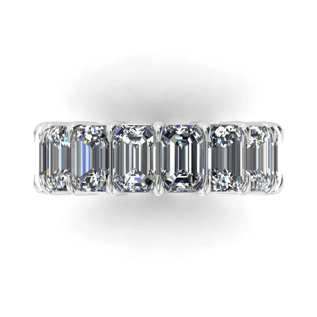Choucong, хорошее кольцо, Настоящее 925 пробы, серебро, AAAAA cz, для мужчин, вечерние, обручальное кольцо, кольца для мужчин и женщин, бижутерия - Цвет основного камня: Emerald cut