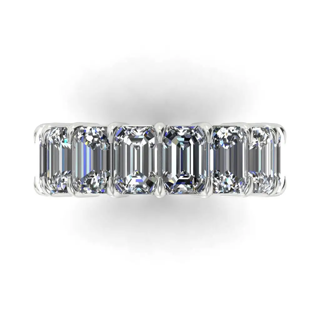 Emerald cut Choucong, хорошее кольцо, Настоящее 925 пробы, серебро, AAAAA cz, для мужчин, вечерние, обручальное кольцо, кольца для мужчин и женщин, бижутерия - Цвет основного камня: Emerald cut