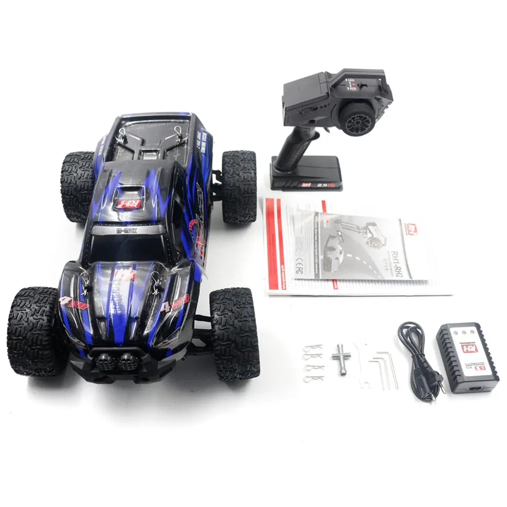 1031-Lipo/NiMH/1035 1:10 2,4G 4WD RC Гусеничный Автомобиль матовый пульт дистанционного управления большая нога Off-модель дорожного транспортного средства RTR игрушка для детей подарок - Цвет: 1031-Lipo  Blue