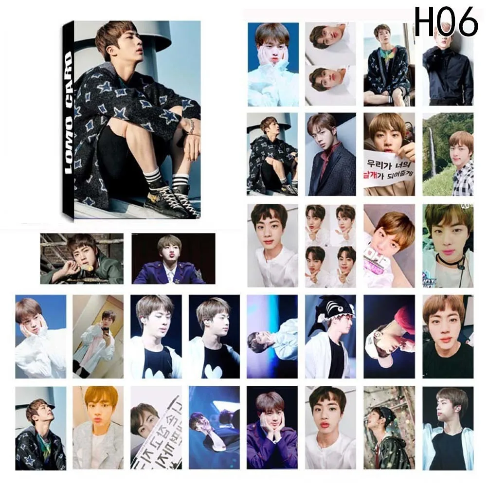 30 шт K-pop Bangtan Boys альбом Lomo Card S Новая мода бумажная фото карта Hd Фотокарта - Цвет: h06