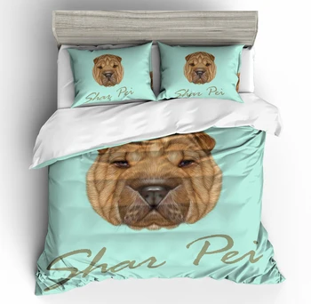 

Kids Bedding Set Animals Dogs Twin Full Queen King Duvet Cover Set Pillowcase Bed Linen Set Cartoon Bedclothes 2/3 Piece