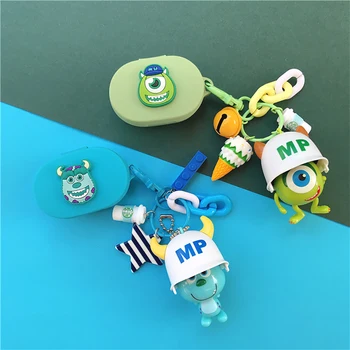 

Cartoon Soft Silicone Earphone Case for Xiaomi AirDots Shockproof Cover for Redmi AirDots Bluetooth Earphone Cool Decor Key Ring