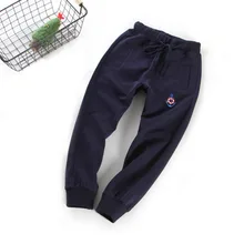 Новая стильная осенняя одежда, детские осенние штаны с гусеничным принтом, топ с завязками для мальчиков, брюки, 110-150