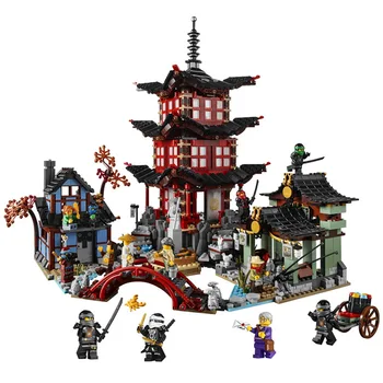 

In stock 2031pcs Diy Ninja Temple of Airjitzu Ninjagoes Smaller Version Building Blocks Set Compatible with Lepining Ninjagoes