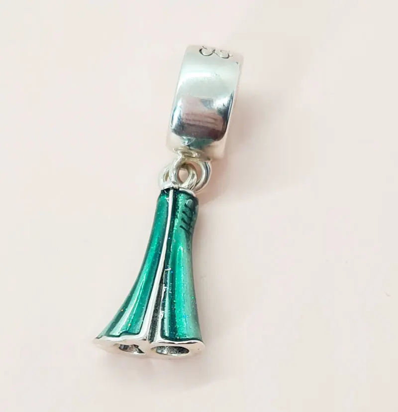 

Женское ожерелье из серебра 925 пробы, голубое платье принцессы с подвесками-бусинами, подходит для всех европейских ювелирных изделий Pandora, браслеты, ожерелья