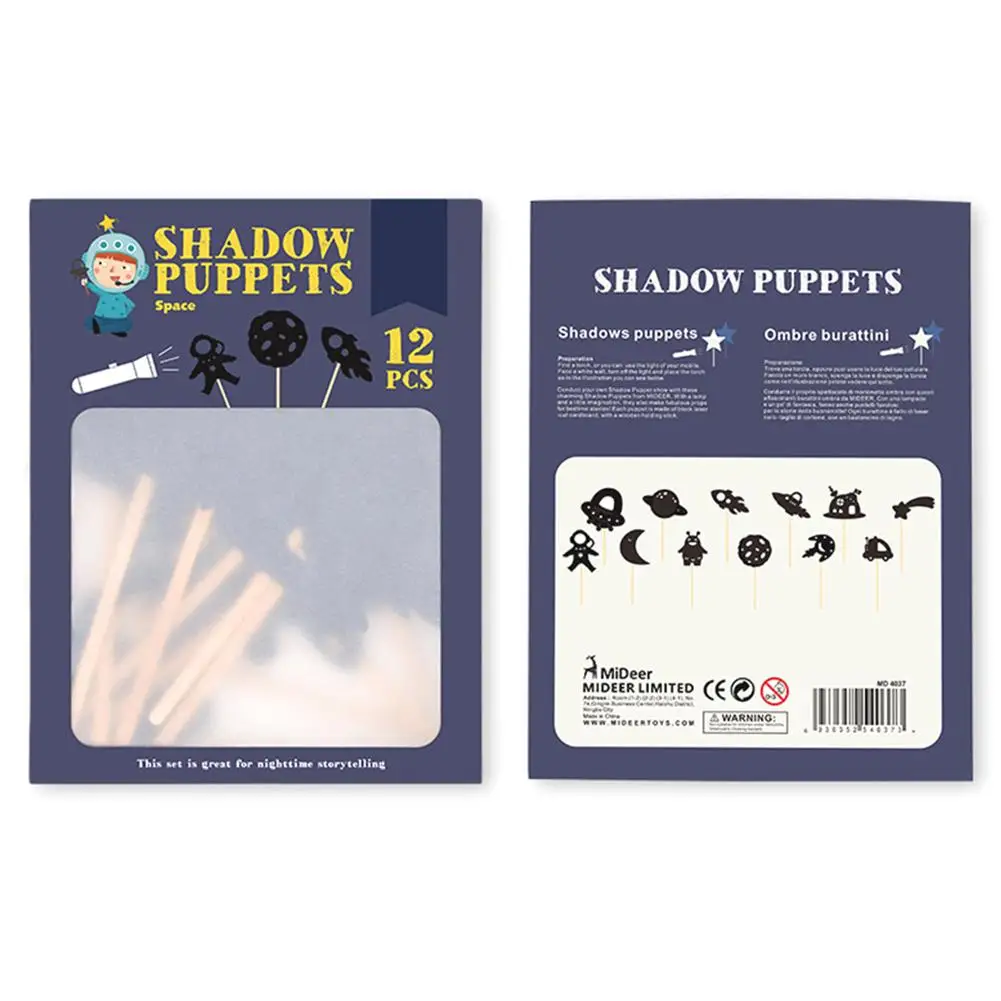 D Детская игра Shadow Puppets образовательный силуэт интересный теневой рисунок родитель-ребенок Взаимодействие познавательная игра - Цвет: D