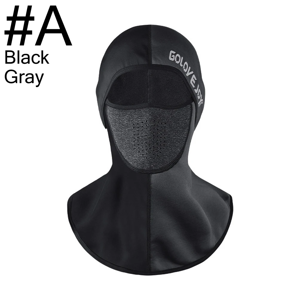 A-Black gray 1 шт. Лыжная маска для лица ветронепроницаемый подшлемник Зимний мотоциклетный шейный утеплитель Балаклава из лайкры капюшон для женщин и мужчин - Цвет: A-Black gray