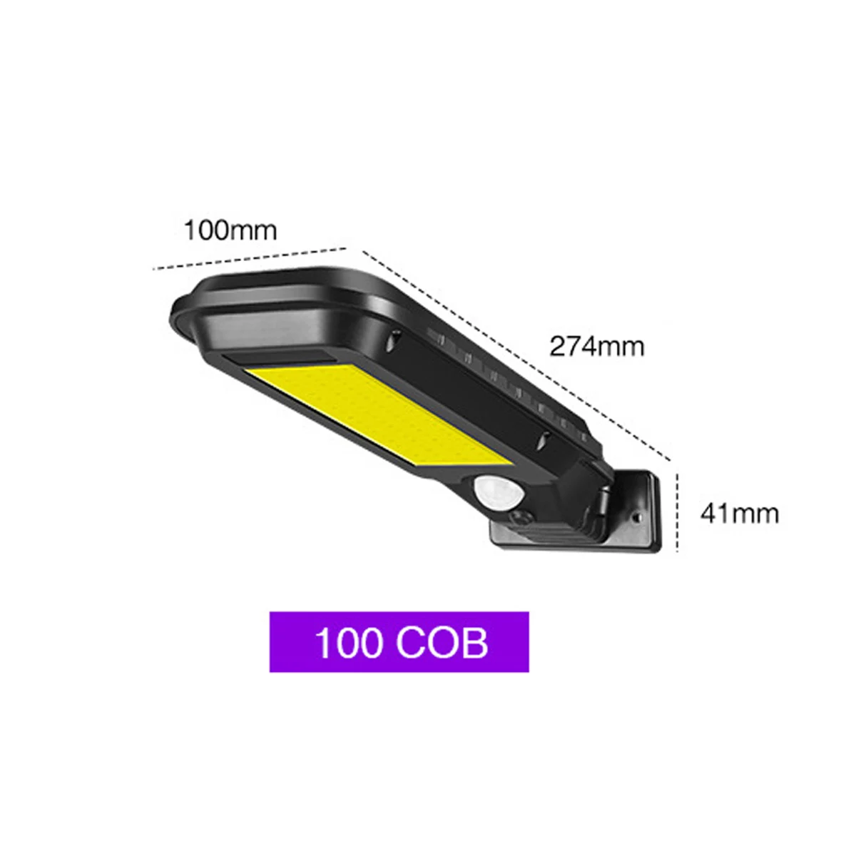 100 leds COB солнечный уличный свет подсветка прожектор инфракрасный датчик движения холодный белый Открытый Путь Настенный светильник водонепроницаемый - Испускаемый цвет: 100 leds