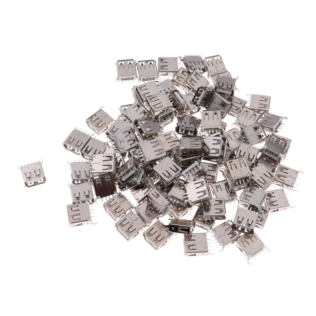 100x usb тип A гнездо 180 градусов SMT разъем для пайки