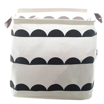 

Home Decoration Foldable Bathroom Dirty Clothes Laundry Storage Buckets Box Bag Kids Toy Cotton Linen Storage Basket