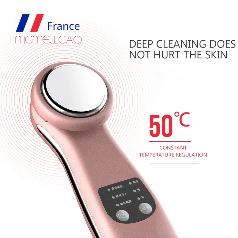 

Mini Handheld Ultrasonic Lon Face Beauty Instrument Charging Clean Lifting Firming Massager Face Cleansing Wrinkle Skin Massager