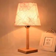 Светодиодная настольная лампа для спальни, гостиной, деревянная прикроватная лампа, настольная лампа в стиле арт-деко, Рождественское украшение, домашняя лампа