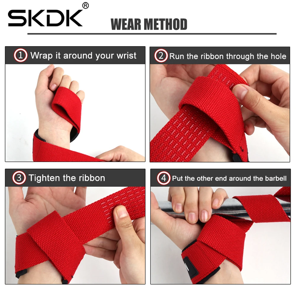 Weightlifting Gym Anti-Slip Sport Safety Wrist Straps Weight Lifting Wrist Support Crossfit Hand Grips Fitness Bodybuilding weightlifting straps