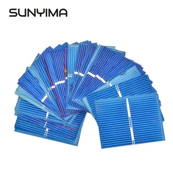 

SUNYIMA 40Pcs Solar Panel Polycrystalline Silicon Solar Cells DIY Painel Solar Battery Charger Poly 52x38MM 0.3W