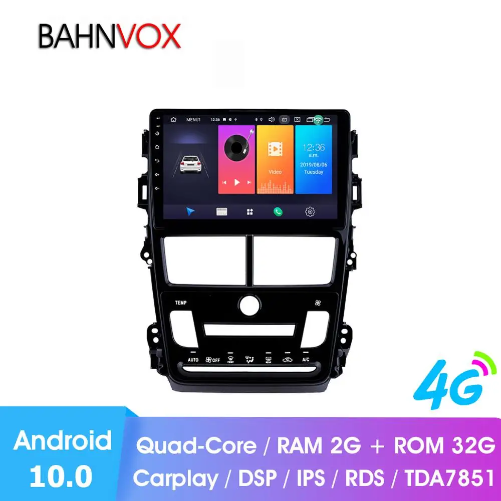 9 &quotandroid 10 0 автомобильный dvd плеер RAM2G с gps для Toyota VIOS Авто AC 2018 радиоприемник