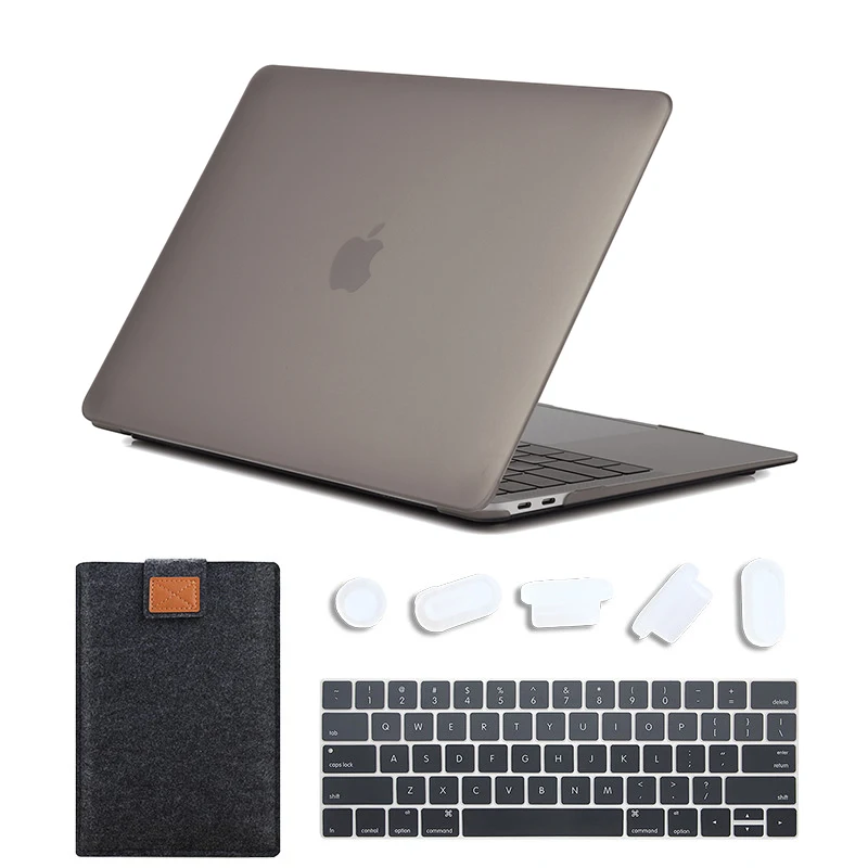 MTT прозрачный/Матовый Жесткий чехол для Macbook Air Pro retina 11 12 13 15 чехол для Apple mac book Air 13,3 дюймов Сумка для ноутбука - Цвет: Matte Gray 2